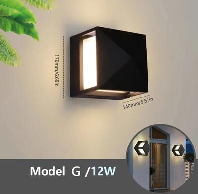 Uplifted Finds LED Outdoor Wall Light Waterproof Motion Sensor Porch Light IP66 warm White no Sensor model H