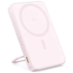 Baseus powerbank with stand PicoGo Qi2 5000mAh 20W (pink) (5000 mAh, 20 W, 18.50 Wh), Powerbank, Pink, Rosa