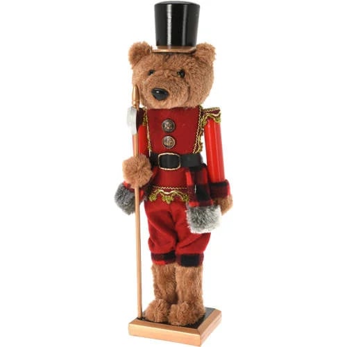 Home & Styling Collection Decoratieve teddybeer notenkraker met zachte vacht