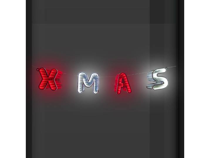 Festlicher LED XMAS Schriftzug für Fenster & Innenbereich, 100 x 17 cm