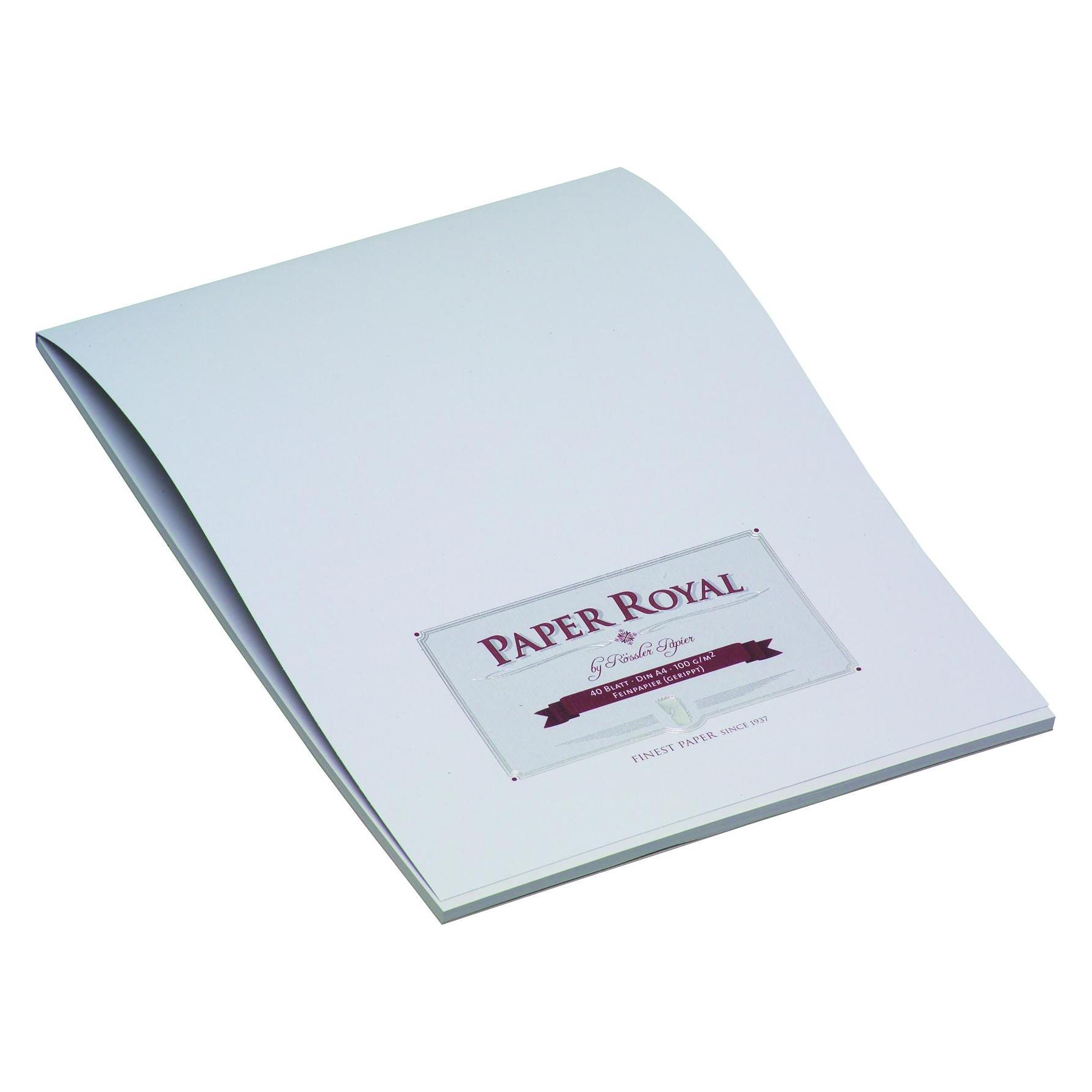 Magni 2002831170 - Paper Royal - Briefblock DIN A4, 40 Blatt, eisgrau gerippt (A4, 40x) (2002831170)