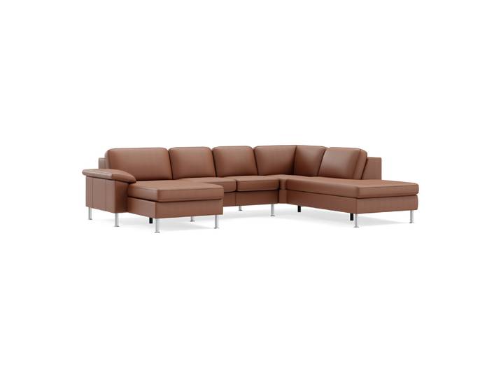 Ecksofa Classica-8011, Johann Jakob, kat. j, mercury brandy, Leder