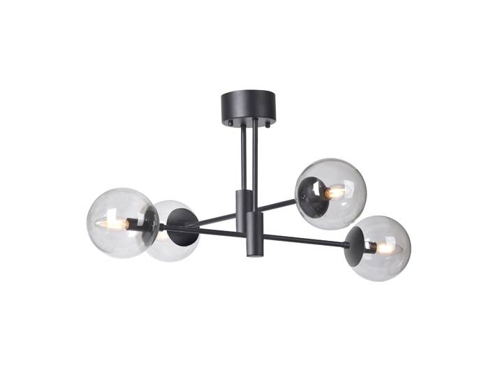Scandi Living Suspension Solar noir 73 cm Gris fumée