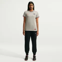 NIKE England Dri-FIT Aufwärmshirt Damen 052 - pewter grey/bright crimson XL