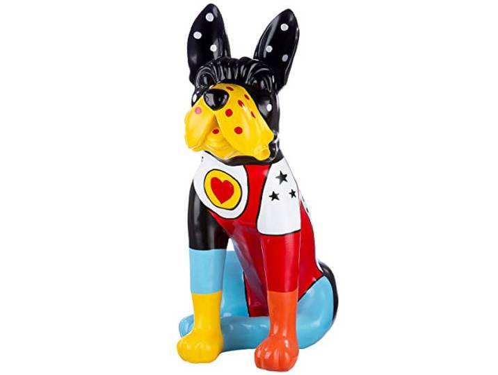 Casablanca Doggy XXL Doggy Decoratiefiguur, decoratieve figuur, dierenfiguur, beeldhouwwerk, kleurrijke hond, moderne decoratie, woonkamer, hoogte 72 cm