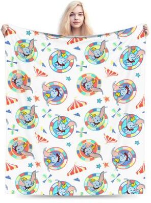 Shop Station Dumbo Throw Blanket Cartoon Fleece Blanket, Soft Plush Sofa & Travel Blanket For Kids And Adults b 30x40in