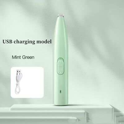 Uplift Treasures Quiet USB Rechargeable Pet Paw Hair Trimmer usb Green