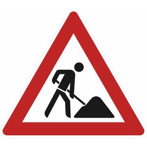 SafetyMarking Verkehrsschild StVO zugelassen, 63 cm, VZ 123, RA1/C, Arbeitsstelle