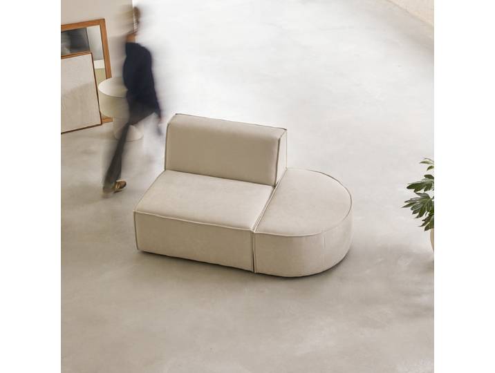 Lounge-Modulsessel mit beigefarbenem Stoffbezug Dario - Beige - Fabric