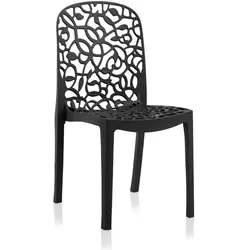 Shaf SP BERNER - 6er-Set Flora-Stühle Anthrazit 47x50x87cm