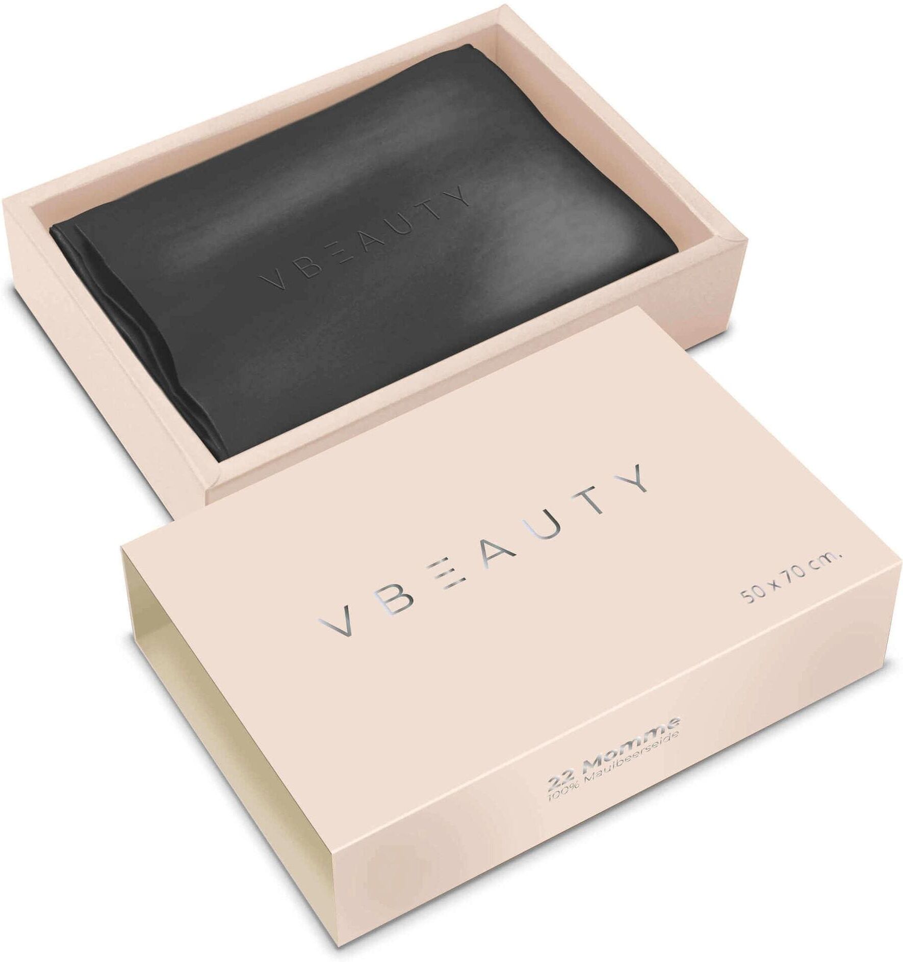 Kissenbezug "VBEAUTY Beauty Seidenkissen", Damen, Gr. 1 Stk., Seide, grau (anthrazit), Seide, Obermaterial: 100% Seide, Kissenbezüge Kissenbezug anthrazit 1 Stk., Seide