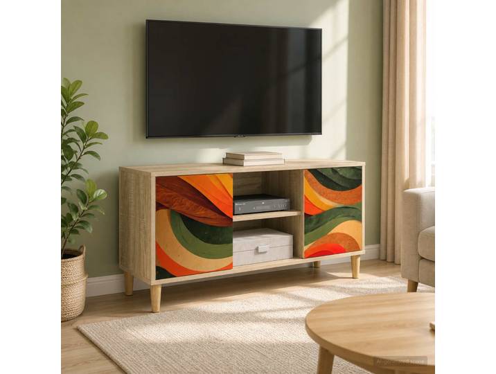 vidaXL TV-Schrank BONN 102 x 33 x 50 cm Sonoma Holzwerkstoff