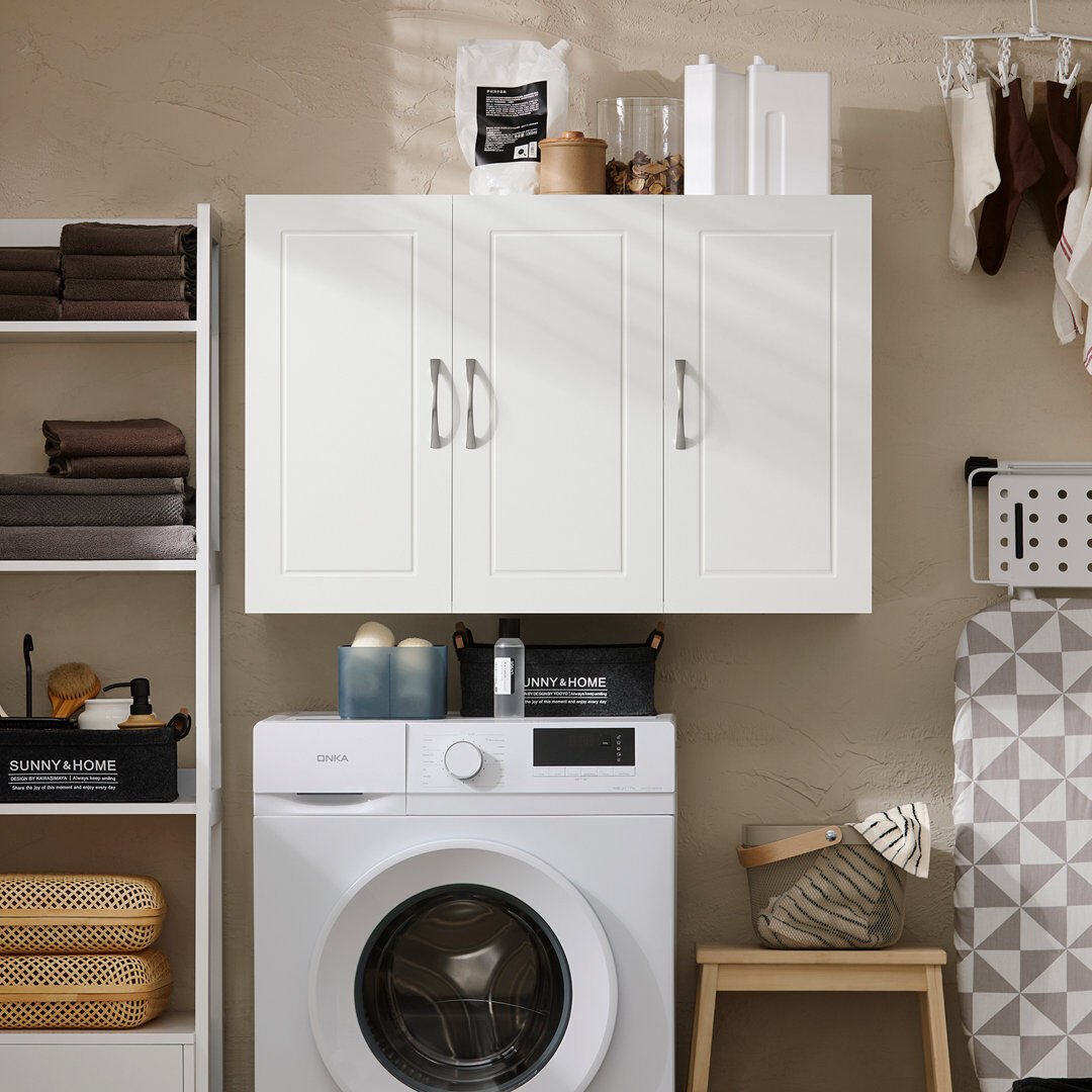 Lark Manor Kilgore Bathroom Cabinet White 60cm H X 90cm W X 30cm D