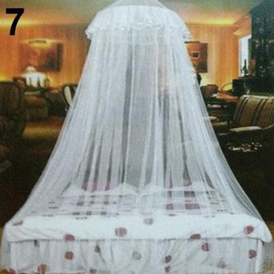 The Handy Homestead Elegant Lace Mosquito Net Bed Canopy For Girls Princess Room Decor white