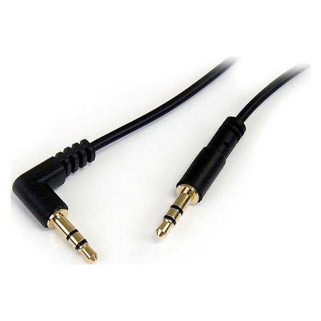 StarTech 3.5 Right Angle Stereo Cable (1.80 m, AUX Kabel) (MU6MMSRA)
