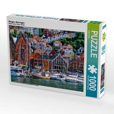 CALVENDO Puzzle Bergen, Norwegen | 1000 Teile Lege-Größe 64x48cm Foto-Puzzle für glückliche Stunden