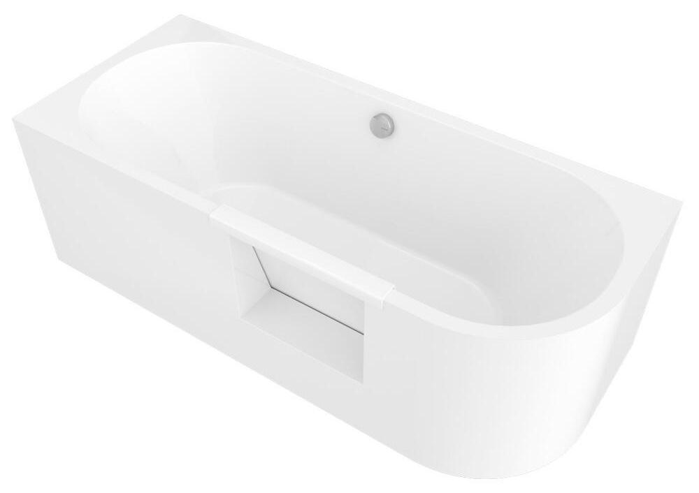 PORTAS Links Badewanne mit Tür, 180x75x60cm, Weiß