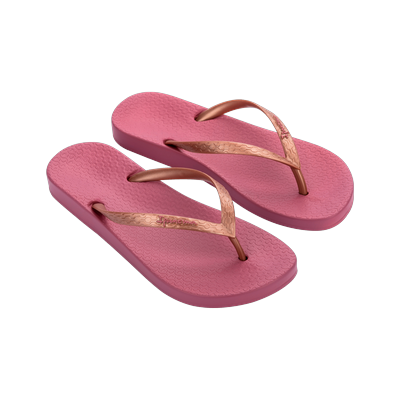 Zehentrenner IPANEMA "IPANEMA ANATOMICA TAN FEM", Damen, Gr. 39, lila, metallic pink, Synthetik, Schuhe Zehentrenner, für Alltag, mit leicht profiliertem Laufsohlenprofil