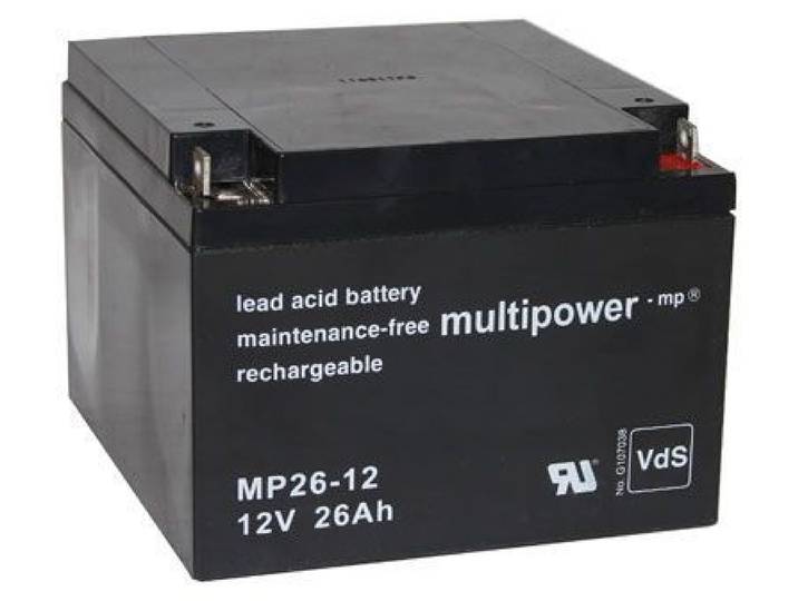 Multipower MP26-12 - Accu PB 12Volt 26Ah - M5 schroefaansluiting