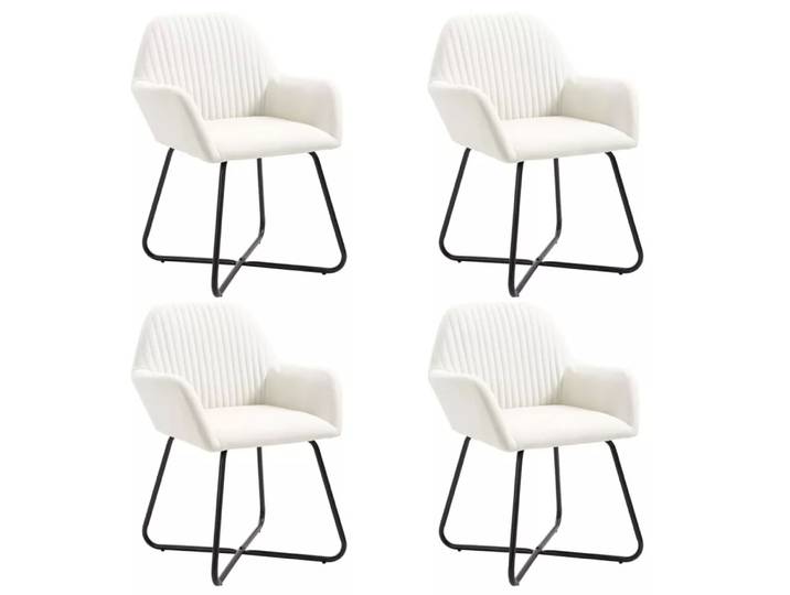 VidaXL - Esszimmerstuhl gewebe, One Size, Light Beige