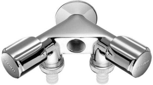 Schell Nebenanschluss Doppelventil 033680699 Innengewinde 1/2", chrom, mit Schlauchanschluss