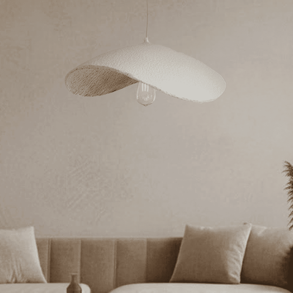 Montrose Cream & Antique Brass Organic Ceiling Light