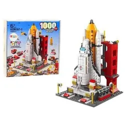 Lean Toys Bauklötze 6in1 Weltraumrakete 1000 Stk