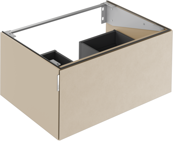 Keuco Waschtischunterschrank Edition 11 Art 32511810800 80x35x49cm, 1 Frontauszug, Lack seidenmatt, Keramik, sand, sahara