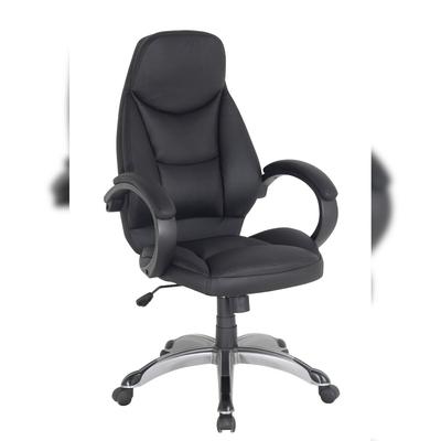 SIGMA Bürostuhl EC11, Kunstleder, verstellbare Sitzhöhe, Kopfstütze, schwarz