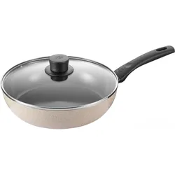 Ballarini LEDRO Bratpfanne mit Deckel 28 cm, Pfanne + Kochtopf, Beige