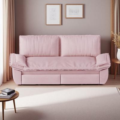 ZWYO HOSIMU "73.2"" Queen Pull-Out Sofa Bed, 3-in-1 Convertible Sleeper Sofa, Multi-Functional Velvet Loveseat Bed with Easy Assembly"