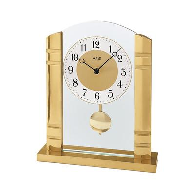 Pendeltischuhr AMS "1117", gold (goldfarben, transparent), Tischuhren, Wohnzimmer, Esszimmer