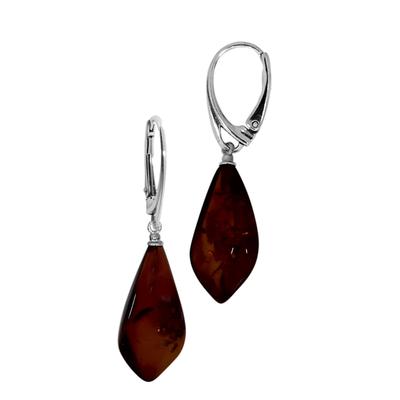 Paar Ohrhänger OSTSEE-SCHMUCK "Ostsee-Schmuck Ohrhänger Klassisch Ohrhänger Klassisch", weiß, Ohrringe, Damen, 40 x 10mm, Silber 925 (Sterlingsilber)
