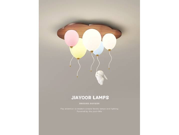 Ballon moderne LED plafonniers en bois pour chambre d'enfants décoration bébé garçon fille chambre Lustre créatif Lustre lampe
