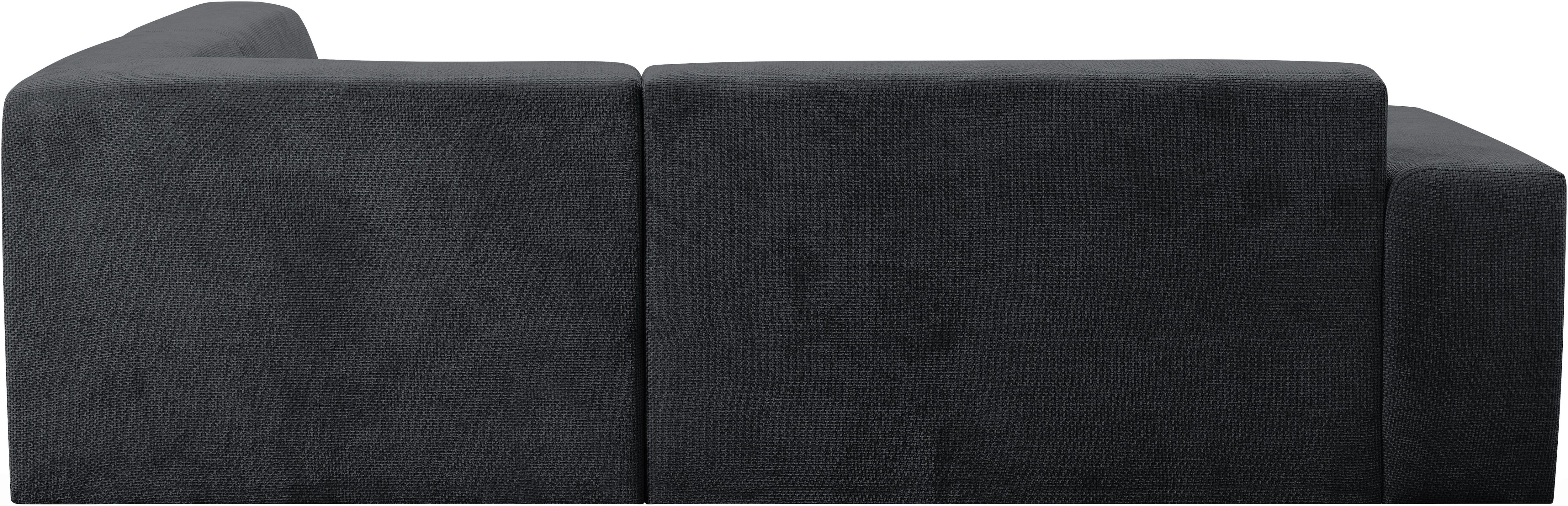 Ecksofa WERK2 "Zeus-M urbanes Curvy Design, kompakt & bequem, Lounge Couch", anthrazit, B:251cm H:70cm T:262cm, 100% Polyester, Sofas, Ecksofa