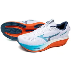 Mizuno Wave Rider 30 Laufschuhe Herren 51 - white/blue jewel/orange.com 41