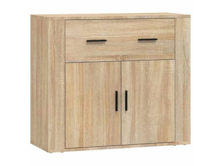 HGFDVCMR Sideboard Sonoma-Eiche 80x33x70 cm Holzwerkstoff Schrank Kompakter Lagerschrank mit Türen und Fächern für Wohnzimmer und Schlafzimmer, schützt Gegenstände zuverlässig vor Staub.