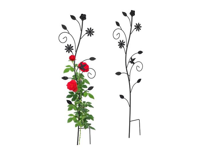 Rankhilfe Blumendesign Schwarz