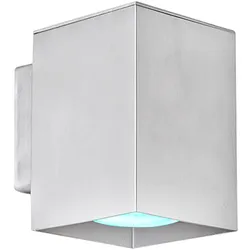 RGB LED Wandlampe dimmbar mit Fernbedienung Treppenhauslampe Flurleuchte Wohnzimmerlampe Wandleuchte, Aluminium, abwärts leuchtend, 3W 200lm warmweiß, BxH 7,5 x 10,6 cm