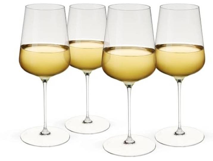 Spiegelau Definition Crystal Universal Weingläser für Rot- und Weißwein, langlebige Trinkgläser für Einweihung, Geburtstagsfeier, Hochzeitsgeschenke, Hausbar, elegante Glaswaren, 540 ml, 4 Stück