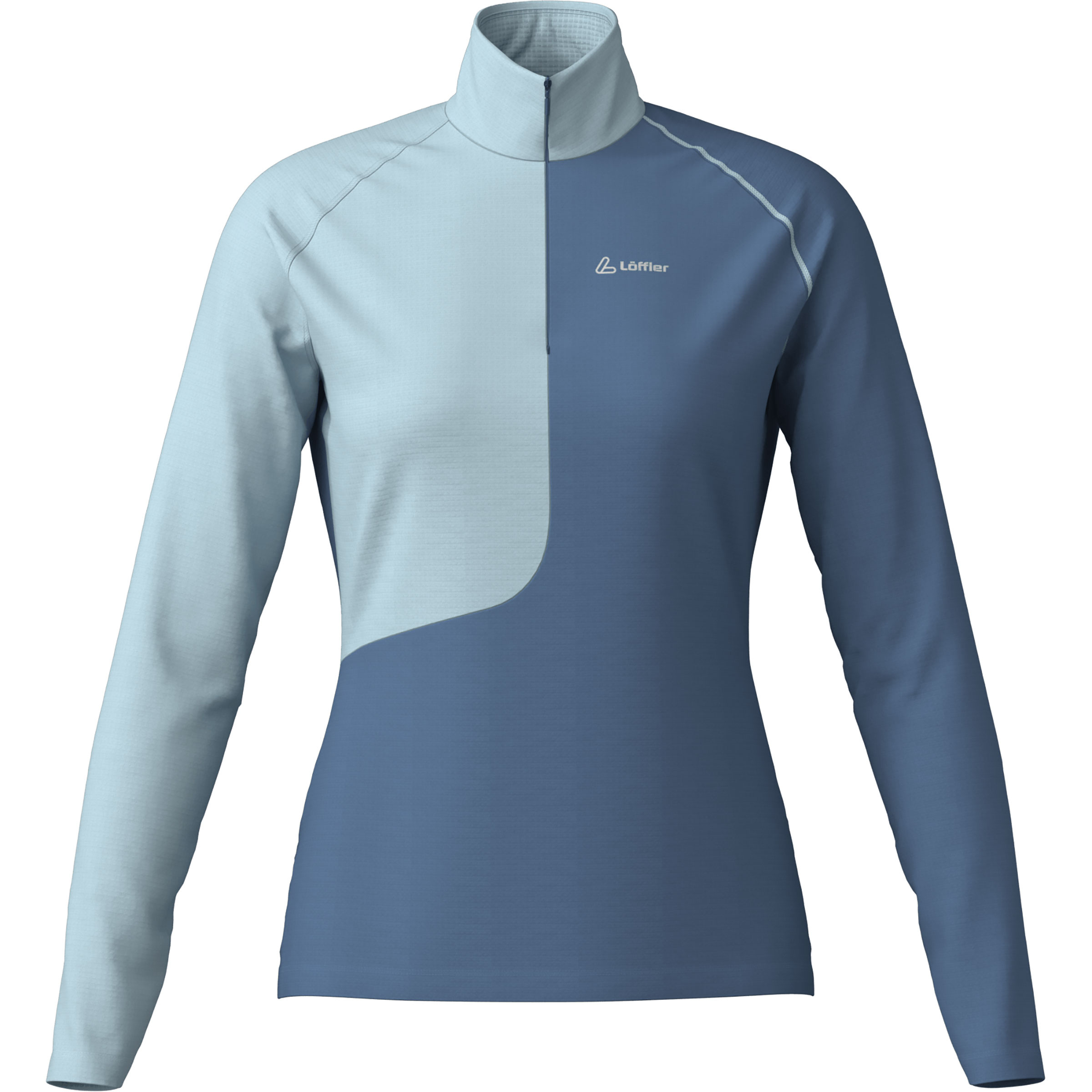 Löffler Tech-Merino Damen Longsleeves Merino blau Größe XXL Langlauf Klassik | Langlauf Skating Elastisch Merinowolle