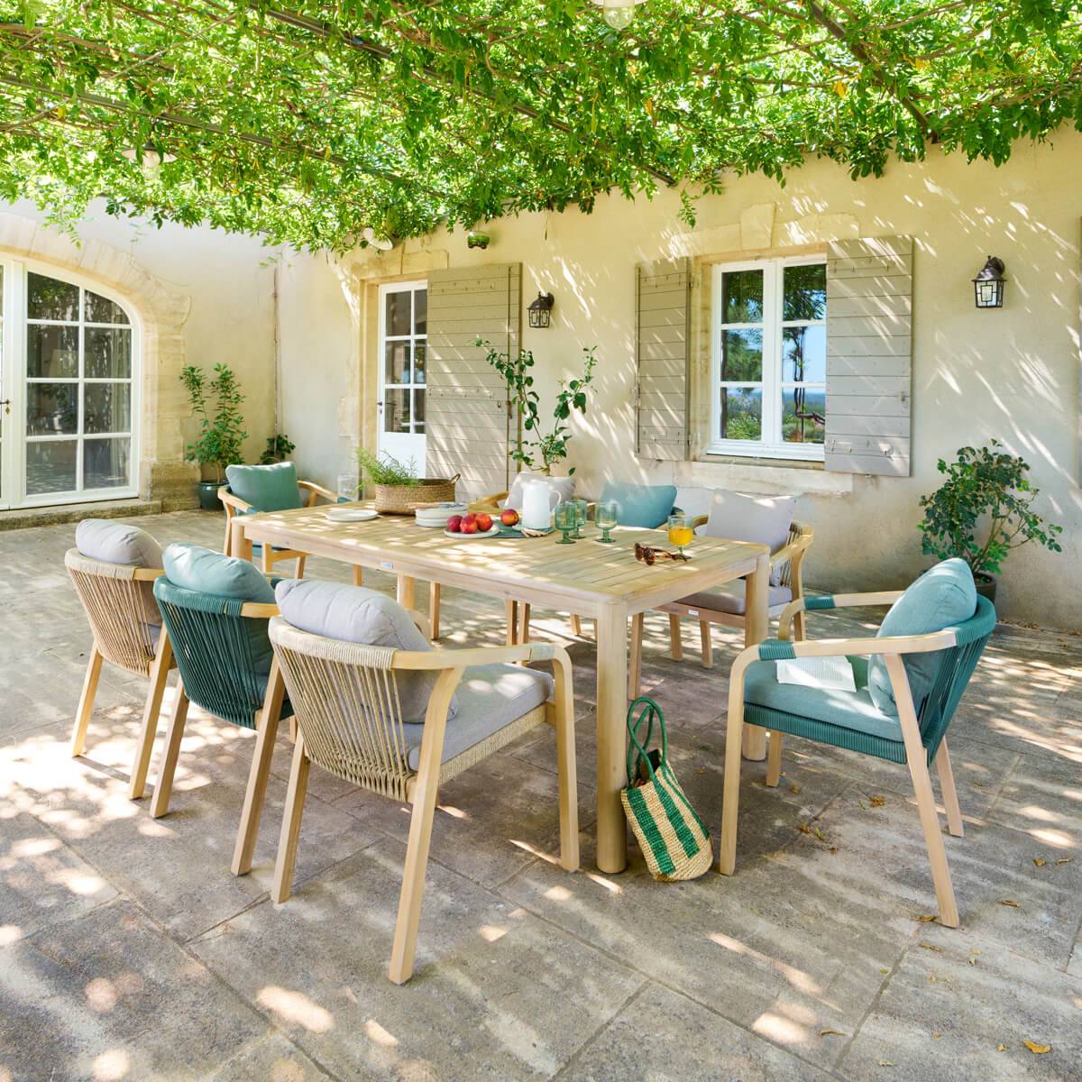 Table de jardin DEONA Acacia 8 places - certifié FSC® Hespéride