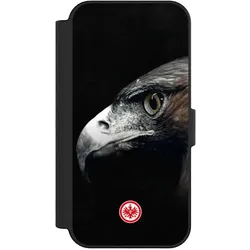 Nivocase Klapphülle für Apple iPhone 16 Handyhülle aus Kunst Leder NIVOflip schwarz Europameisterschaft (Apple iPhone 16), Smartphone Hülle, Schwarz