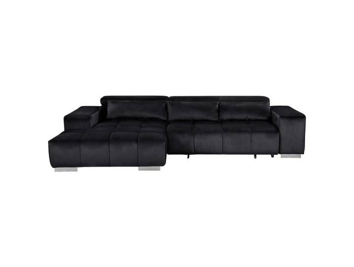 Ecksofa Orion elektrischer Sitzvorzug Schwarz