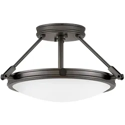 Elstead Lighting Collier 3-flammige Semi-Flush Deckenleuchte 420mm Schwarzoxid