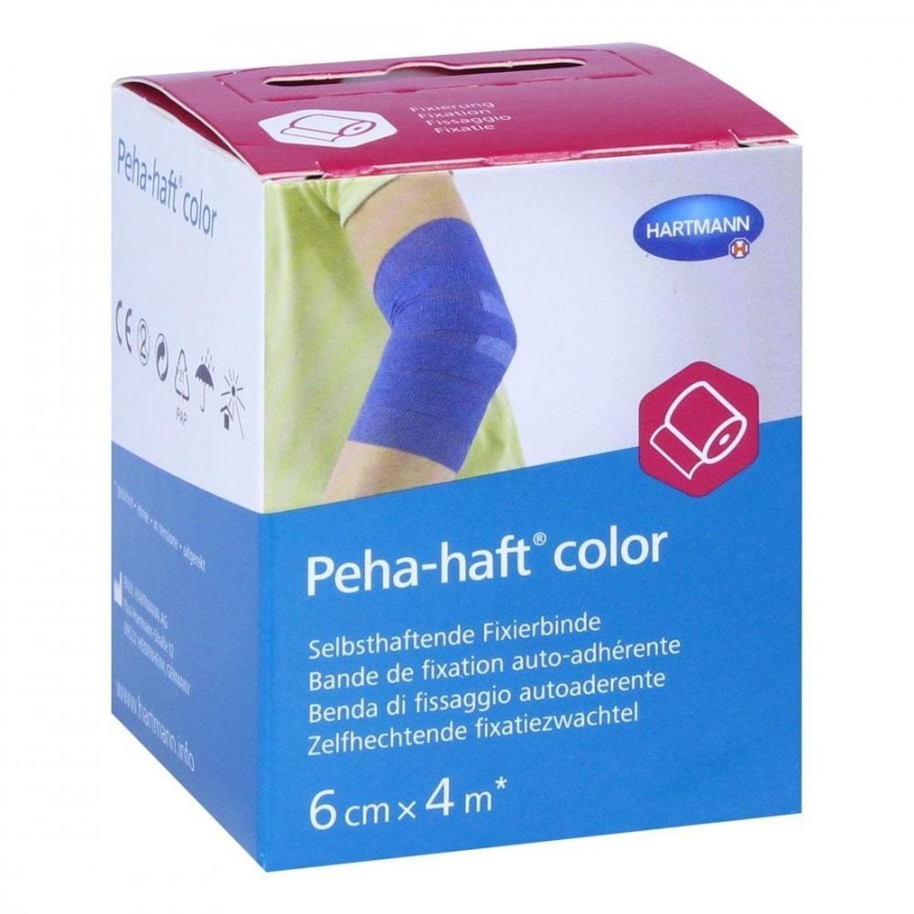 PAUL HARTMANN AG Peha-haft Color Fixierbinde latexf.6 cmx4 m blau 11124923