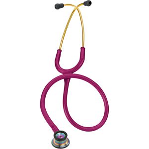 Littmann Stethoskop Classic II Säuglinge, mit Doppelkopf, 71 cm Y-Schlauch, himbeerrot, Regenbogen Edelstahl-Bruststück