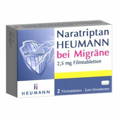 HEUMANN PHARMA GmbH & Co. Generica KG NARATRIPTAN Heumann bei Migräne 2,5 mg Filmtabl. 2 St 09542263