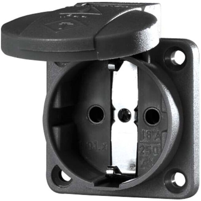 Mennekes Schuko-Anbau-Steckdose 16A,2p+E,230V,sw 11032)