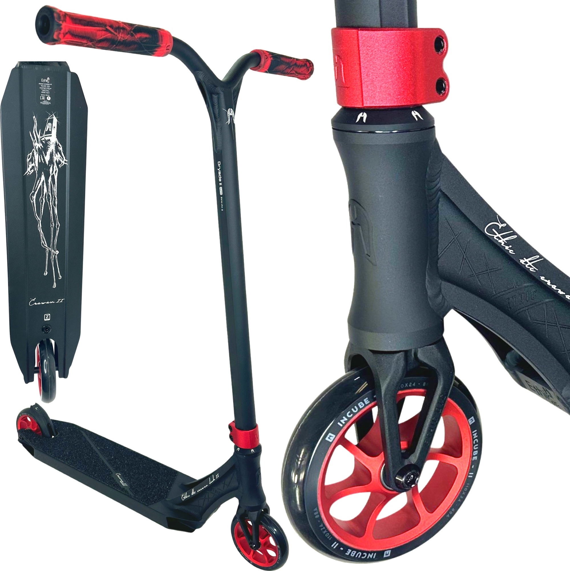 Ethic DTC Erawan V2 Stunt-Scooter H=85cm 3kg rot